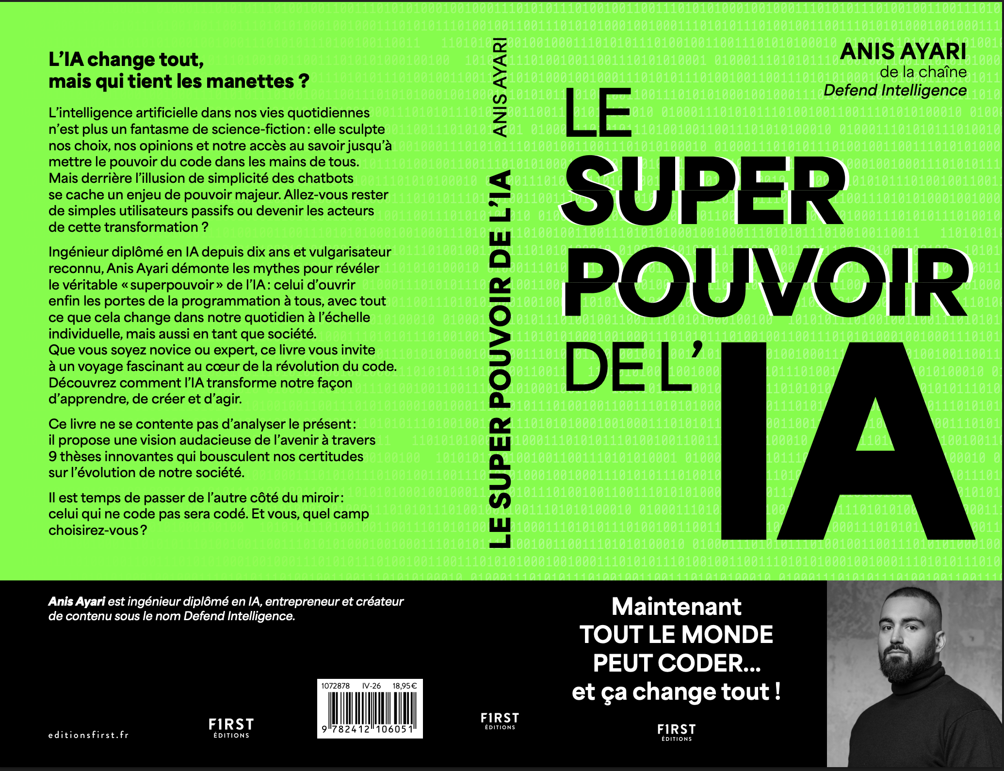 Couverture officielle du livre Le Super Pouvoir de l'IA par Anis Ayari
